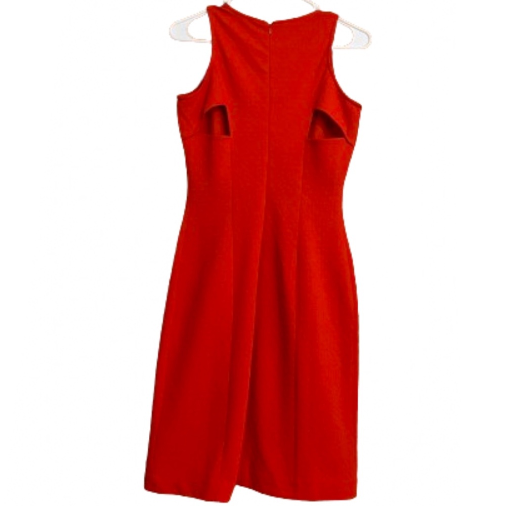 Gianni Bini Women’s Vibrant Orange Sheath Textured Dress w/ Cutout Back Sz-XS - Picture 7 of 7